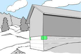 Le rez-de-chaussée de cette maison a pu être redressé à l'aide de presses hydrauliques, bien que sa fondation soit inclinée en raison des mouvements différentiels du sol.