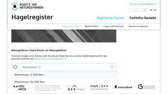 Widget pour intégrer facilement la saisie d'adresse du check-up des dangers naturels sur les sites web externes