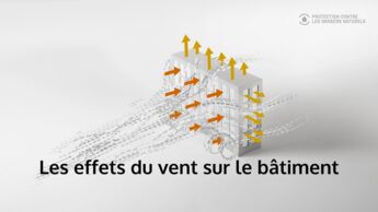 Animation vidéo : Les effets du vent sur le bâtiment - forces de pression et de succion