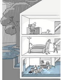 L'eau entre dans le sous-sol par les sauts-de-loup - une situation que vous voulez éviter.