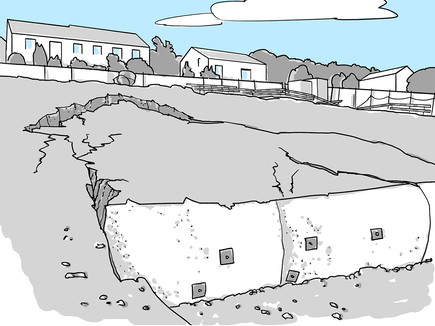 Des travaux de construction peuvent faire glisser une pente a priori inoffensive.