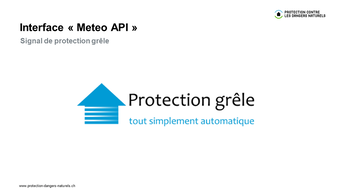 Vidéo explicative de l'interface REST API du système d'alerte grêle « Protection grêle - tout simplement automatique »